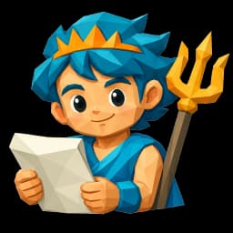 Poseidon reading a scroll