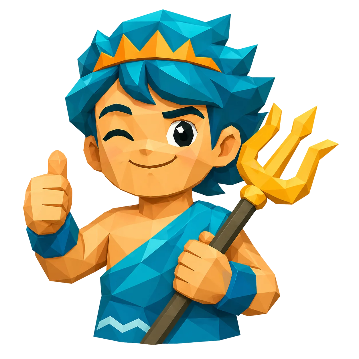 Poseidon celebrating progress