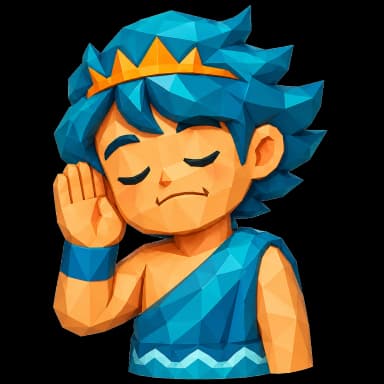Poseidon, the Fluentide mascot, listening with headphones