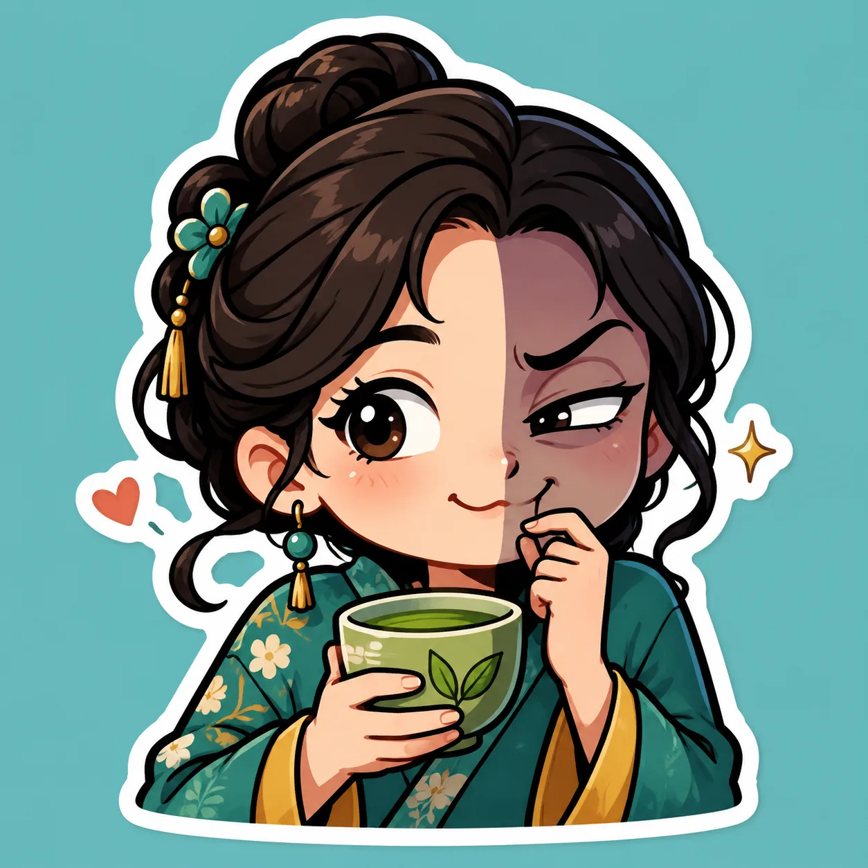 绿茶 (lǜ chá) — Someone who acts sweet and innocent while quietly being calculating and manipulative. From 绿茶婊, 'green tea (bitch)'.